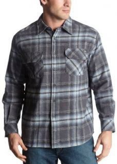 Dickies Mens Long Sleeve Brawny Flannel,Charcoal,4X