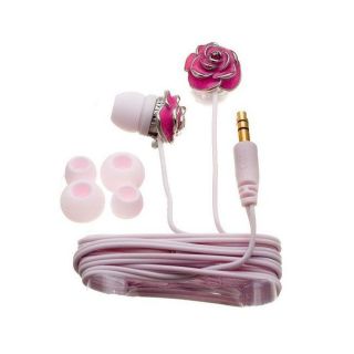 Nemo Digital NF35454 EPK Pink Enamel Flower Earbud Headphones