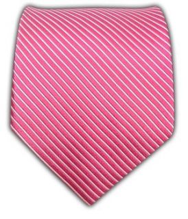100% Silk Woven Fuschia Ribber Striped Tie Clothing