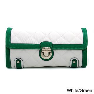 Anais Gvani Fashion Quilted Two Tone Clutch Style Wallet