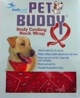 Pet Buddy Body Cooling Neck Wrap Bandana, Red Pet