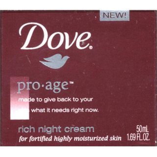 Dove Pro Age Rich Night 1.69 oz Cream (Pack of 2)