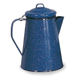 Stansport Steel Enamel Coffee Pot, 12 Cup (Royal Blue
