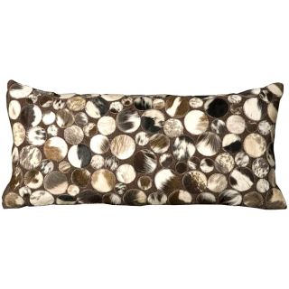Nourison Natural Leather Hide Multicolor 30 inch Decorative Pillow