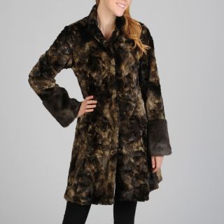 Hilary Radley Womens Snap Front Faux Fur Coat Today $142.99