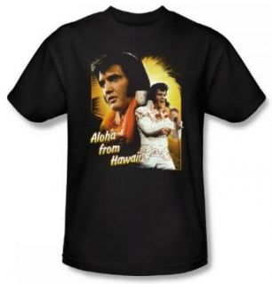 Elvis Presley Aloha Black Adult Shirt ELV104 AT Clothing