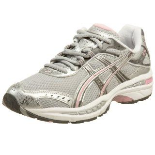  ASICS Womens GEL 105 Running Shoe,Silver/Storm/Pink,10 B US Shoes