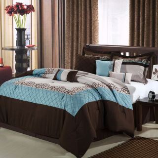Mustang Brown 12 piece Bed In a Bag with Sheet Set