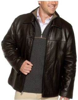 Dockers Mens Lambs Leather Jacket, Black, Large