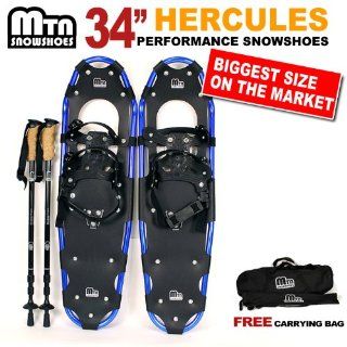 New MTN Man Woman Kid Youth 34 BLUE Snowshoes with Blue