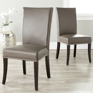 Safavieh Metro Clay Leather Side Chairs (Set of 2)