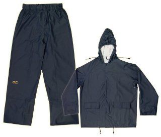 CLC Rain Wear R108L Navy Blue Polyurethane 2 Piece Suit, Large