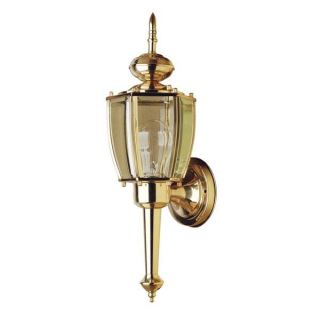 Polished Brass 1 light Outdoor Wall Sconce
