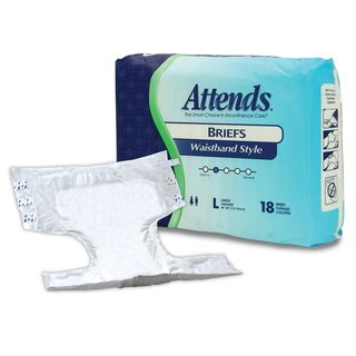 Attends Extended Wear Briefs (Large) (Case of 28)