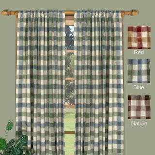 Plymouth Plaid 63 inch Woven Tailored Curtain Panels (Set of 2