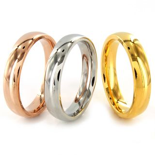 Stainless Steel Stackable Tri tone Rings