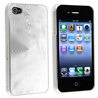 Silver Aluminum Rear Snap on Case for Apple iPhone 4 AT&T/ Verizon