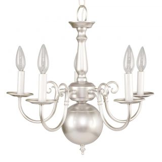 Silver Chandeliers and Pendants Hanging and Flush