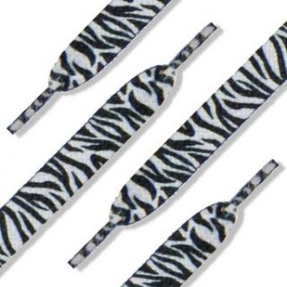45 (114 cm) Flat Wide Designer Shoelaces (Zebra