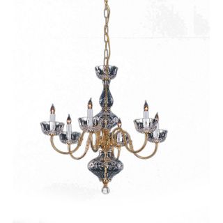 Colonial 6 light Chandelier in Polished Brass