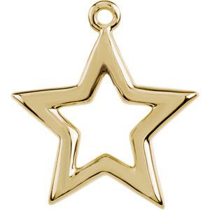 14K Yellow Gold Tiny Star Charm Jewelry