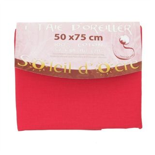 Taie doreiller US SOLEIL DOCRE 50x75cm ROUGE   Achat / Vente TAIE D
