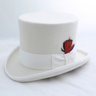 Ferrecci Mens Elegant Off White Top Hat