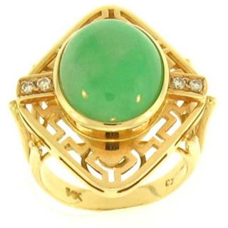 Mason Kay Natural Green Jadeite Jade Ring