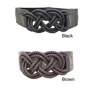 Womens Braided Knots Stretch Designer Belt