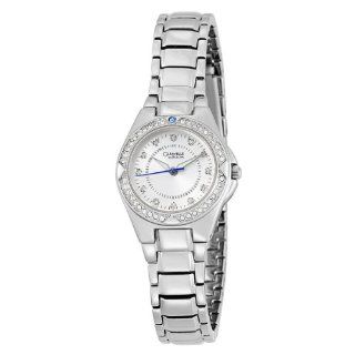 Caravelle by Bulova Womens 43L121 Crystal Bracelet Watch Silver Dial