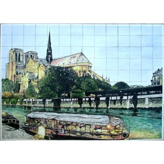 Paris Notre Dame Seine Mosaic Tiles (Set of 140)