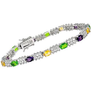 multi colored cubic zirconia link bracelet msrp $ 140 00 today $ 39 49