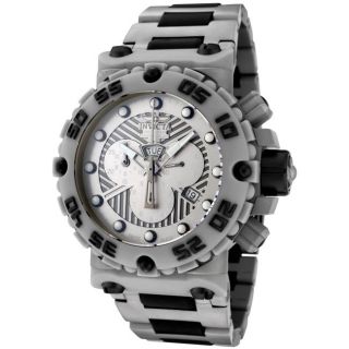 Invicta Mens Subaqua Grey Stainless Steel & Black Rubber Chrono Watch