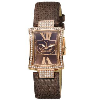 Pierre Cardin Womens Dress Fabric Over Leather Watch