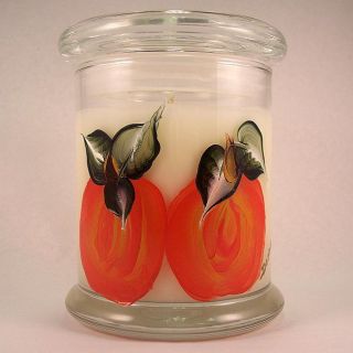 Scentfully Delightful Hand painted Pumpkin Pie 12 oz Soy Candle