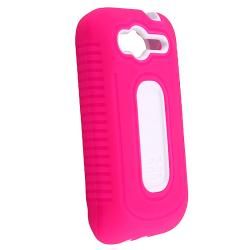 Pink/ White Duo Shield Case for HTC Wildfire S