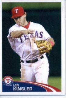 2012 Topps Baseball MLB Sticker #123 Ian Kinsler Texas