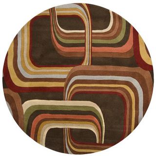 Hand tufted Brown Contemporary Geometric Square Mayflower Wool Rug (4