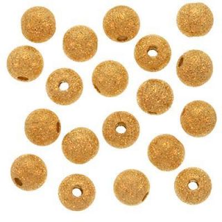 Beadaholique Goldpated 6 mm Round Stardust Sparkle Beads (Case of 100