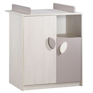 SAUTHON Commode 2 portes Leaf Frene Taupe   Achat / Vente ARMOIRE