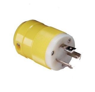 Plug (20 Amp Locking, 125 Volt, Male, Yellow)