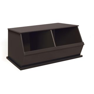 Two Bin Stackable Storage Cubby in Espresso Today $74.99 4.0 (4