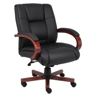 BOSS Mid back Wood trim Executive Chair Today $207.99 4.0 (2 reviews