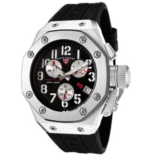 Swiss Legend Mens Trimix Diver Black Silicone Chronograph Watch