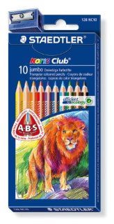 Staedtler Jumbo Colored Pencils, 4mm. Box of 10 (128NC10