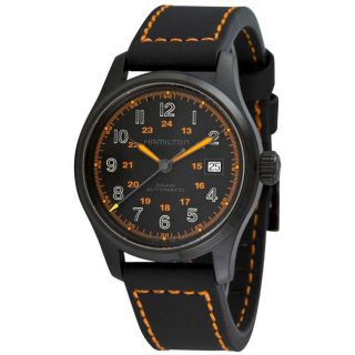 Hamilton Mens Khaki Field Black Strap Automatic Watch