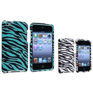BasAcc White/ Blue Zebra Case for Apple® iPod touch 4th Generation