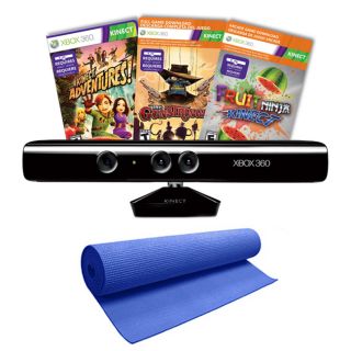 Kinect Sensor with 3 Games and Blue Yoga Mat for XBOX 360