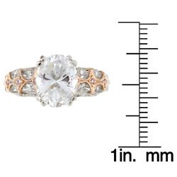 Tacori Platinum/ 18k Gold CZ and 3/4ct TDW Diamond Engagement Ring (G
