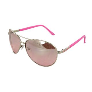 Pilot Fashion Aviator Sunglasses Silver and Pink Frame Pink Gradient